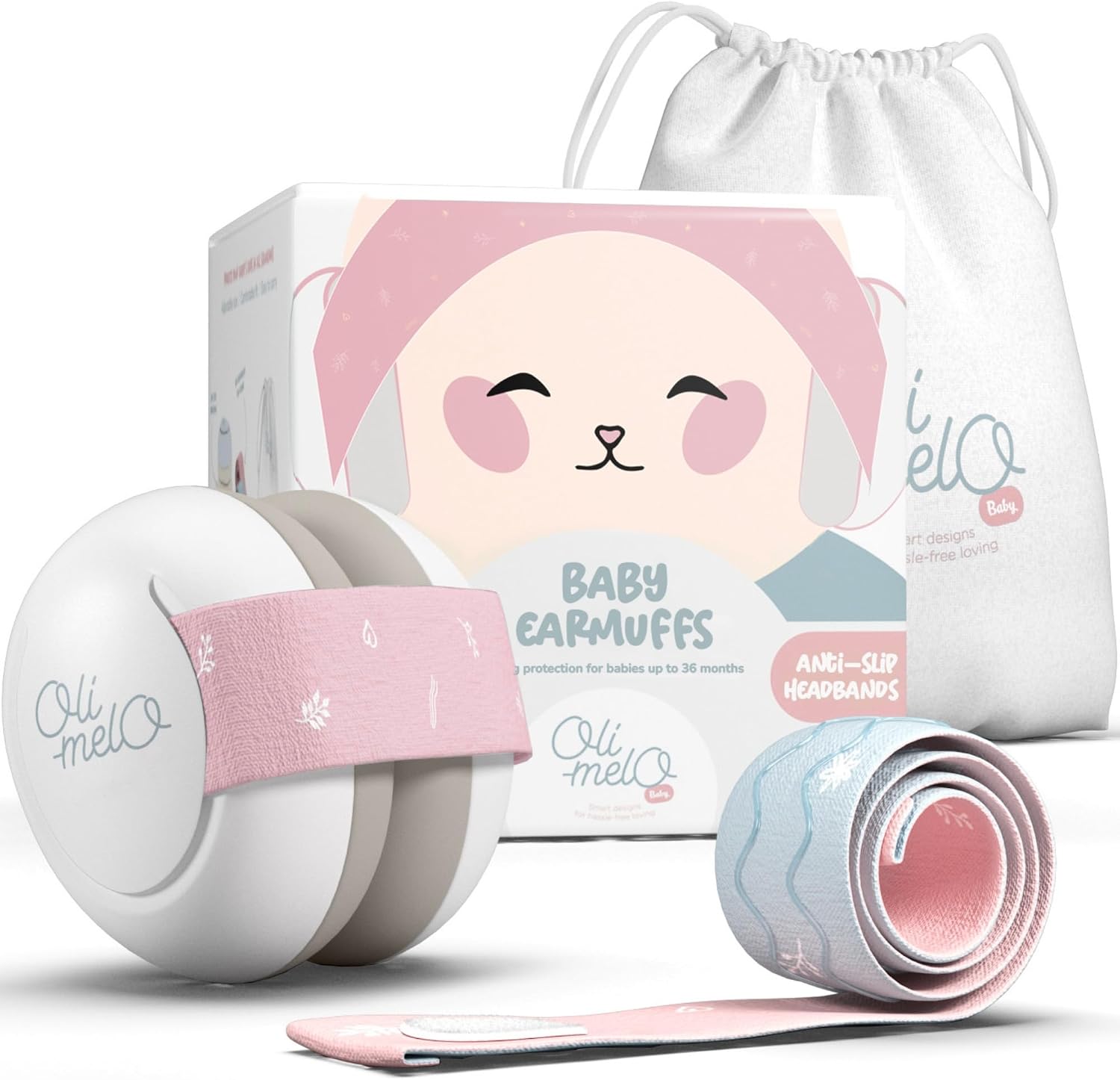 Baby Ear Defenders : Noise Cancelling Protection up to 34 dB ANSI certified - Adjustable non-slip headbands