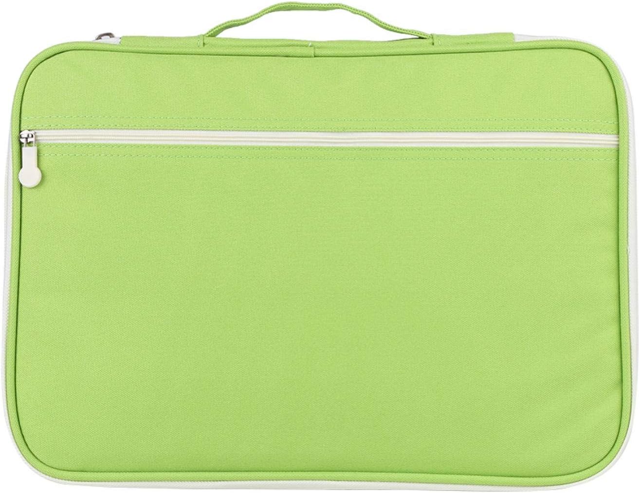 5Colors A4 Document File Folder Portfolio Organizer Computer Notebook Zippered Case(Green)