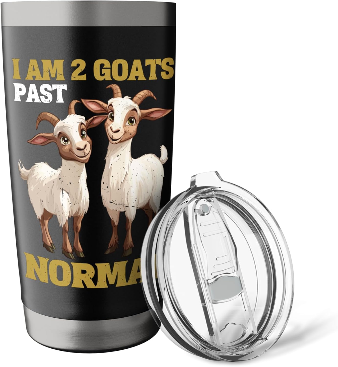 I Am 2 Goats Past Normal Animal Farmer Joke - Stainless Steel Insulated Tumbler - Image 5