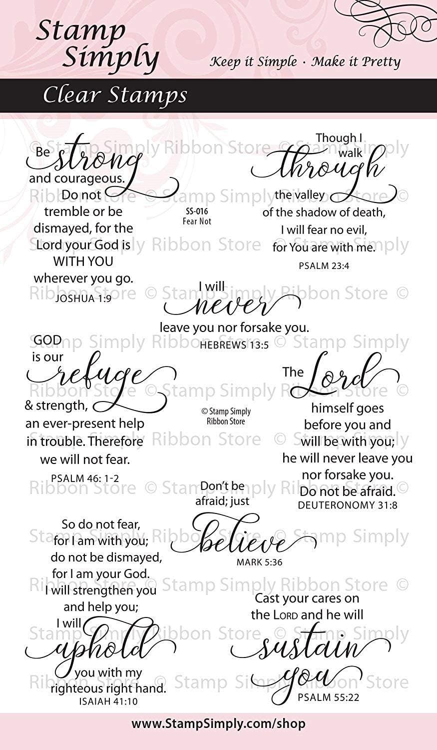 Fear Not Encouraging Words 4x6 Inch Sheet