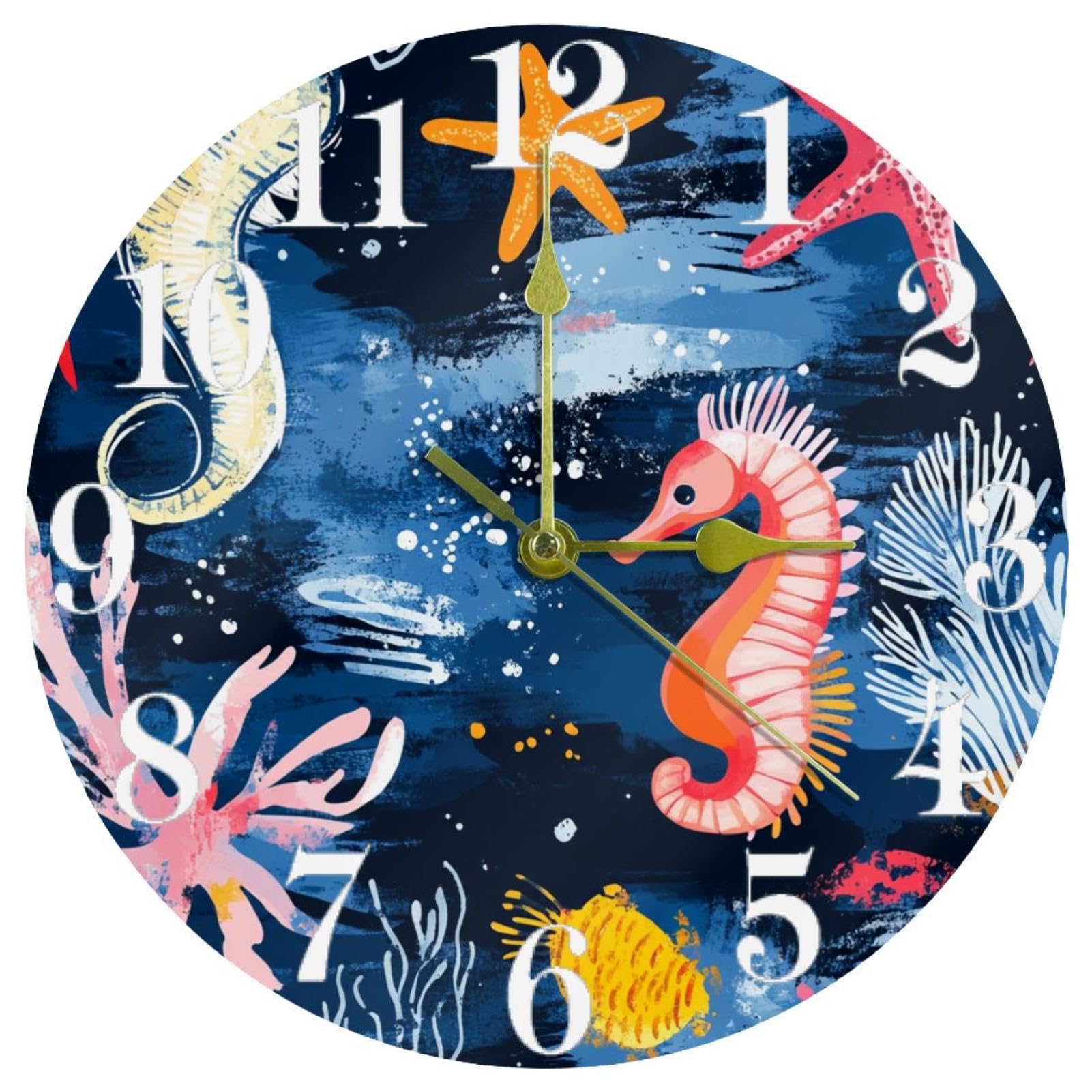 Horloge murale ronde silencieuse au design soigné pour un espace de travail