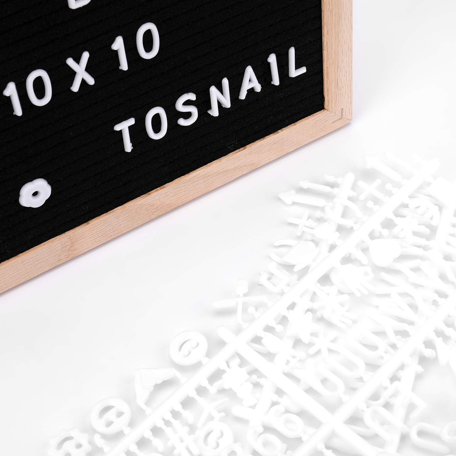 Exclusive Discount 90% Price Tosnail 10 x 10 Double-Sided Changeable Felt Letter Board Message Board with More Than 330 Pieces Characters and Fabric Drawstring Storage Bag