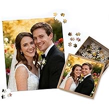 Personalized Photo Puzzle for Anniversary Wedding, Romantic Gifts for Wife Husband on Valentine Anniversary, Present Love for Him and Her, Photo Puzzle 35 to 1500 pcs