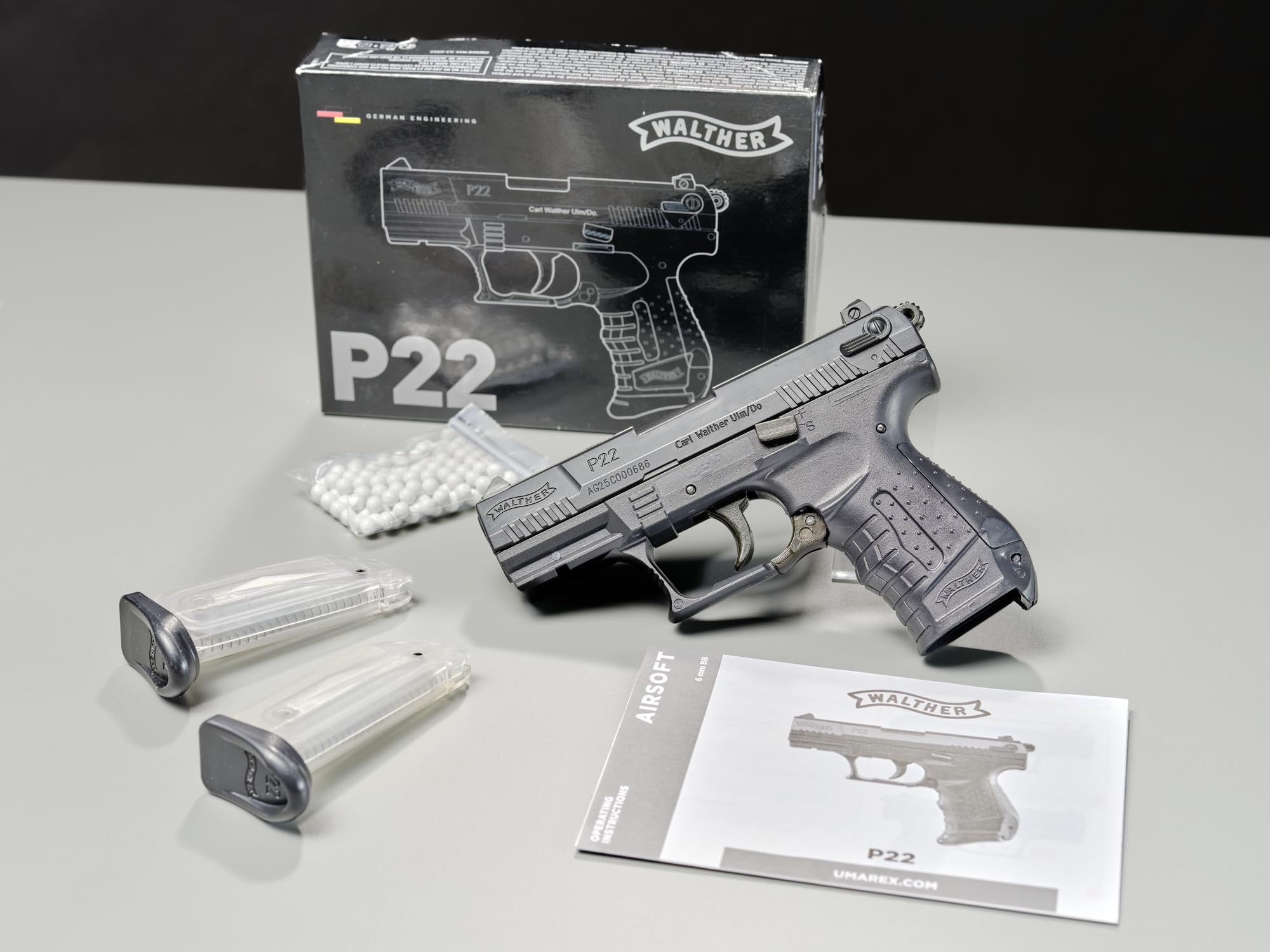 Walther U2.5179 - Pistola P22 Muelle, 6 mm