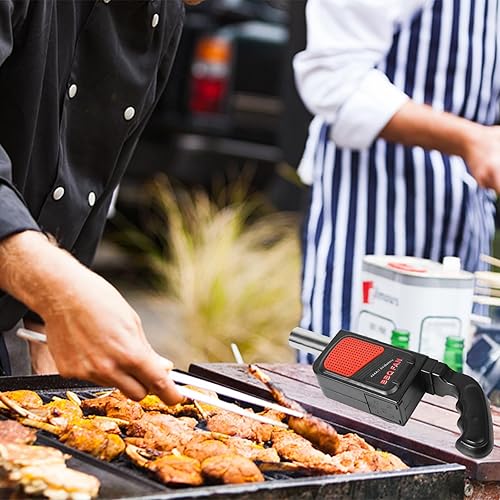 Miniatura 7 de Pumwoy Ventilador de soplador de aire para barbacoa, portátil inalámbrico de mano eléctrico, ventilador de cocina para camping, fiesta, cocina,