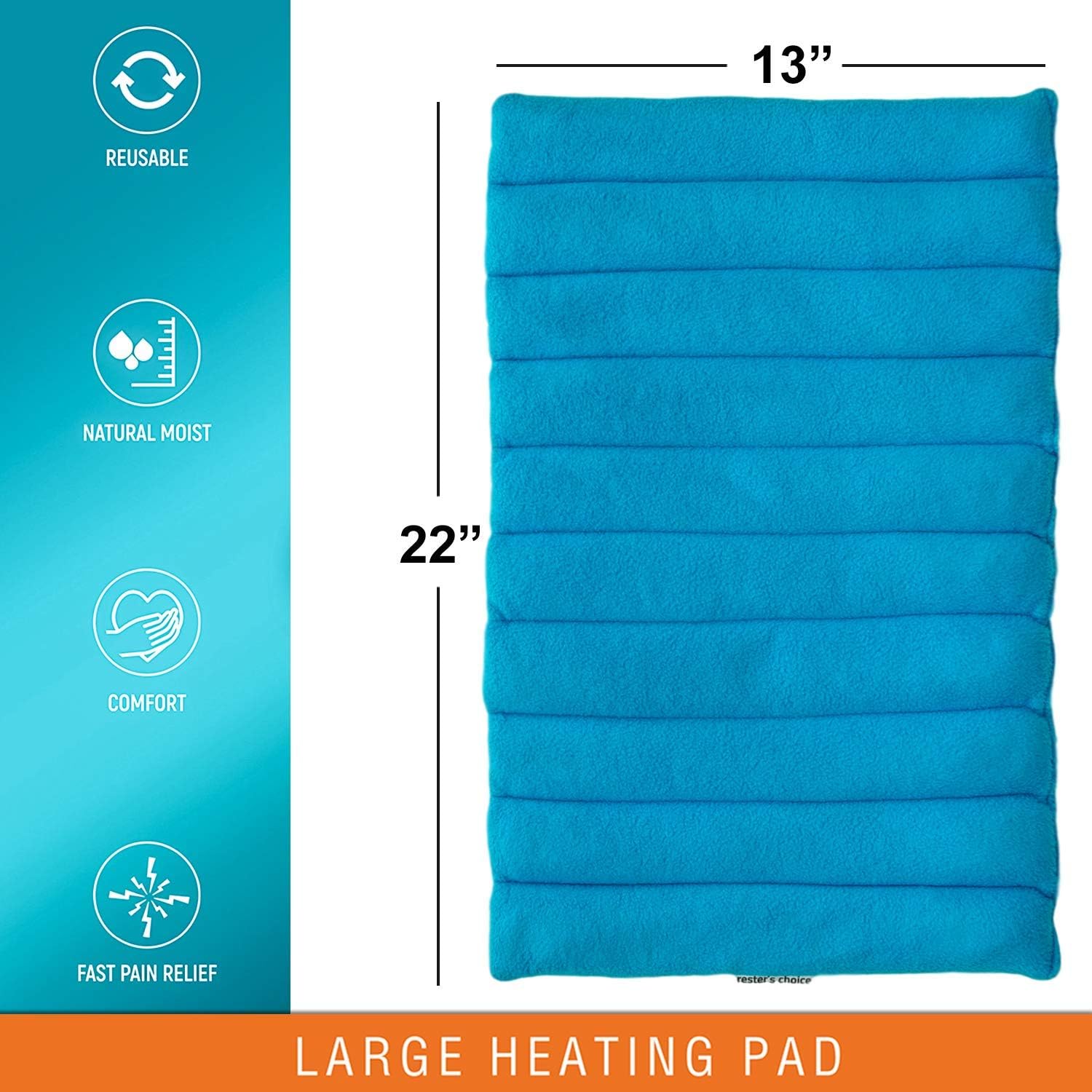 Heating Pad Microwavable, Large Portable Pad - 13"x22", Microwavable - Clay Beads, Cordless- for Stiff Joint, Sore Muscle Pain Relief-Moist Hot + Cold Therapy for Neck, Back, Leg, Arm, Joint Pain