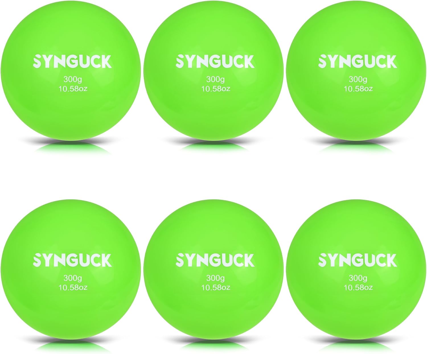 SYNGUCK 4/6 Pack Weighted Plyo Balls Set for Baseball & Softball Training - Improve Power, Pitching, Hitting - Perfect for Yoga, Fitness, Plyometrics - All Skill Levels