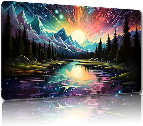 Malqiqi Tapete de juego para MTG, con bolsas de almacenamiento gratis, tapete de juego de 24 x 14 pulgadas, TCG y tapete de juego de mesa para