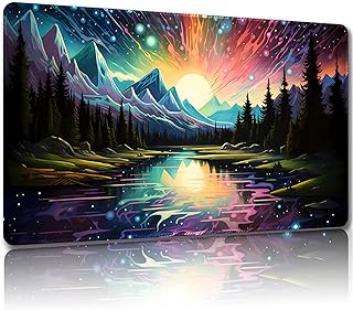 Malqiqi Playmat for MTG, with Free Storage Bags,Game Mat 24 x 14 inches, TCG and Board Game Mat for Cards,Mousepad Desk Mats (Regular,Magic Mat 10)