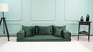 4" Thickness Dark Green Color Velvet Floor Seating, Modular Sofa, Sectional Sofa, Floor Pillows, Pallet Cushions, Bench Cushions, Livingroom Couches (4'' Thickness Sofa)