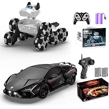 Remote Control Robot Dog Toy 2.4GHz 8WD All-Terrain Gesture Sensing Stunt RC Cars RTR Climbing Robot Dogs+Remote Control Car 116 RC Drift Car 4WD High Speed Drift RC Cars 2.4Ghz Racing Sport Toy Cars