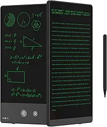 Tablet de escrita LCD - Tablet de escrita LCD de tela dupla face para crianças e adultos, bloco de desenho eletrônico, mini bloco de notas digital portátil para escola, escritório, casa, apagável, reutilizável (16,5 e 15 cm)