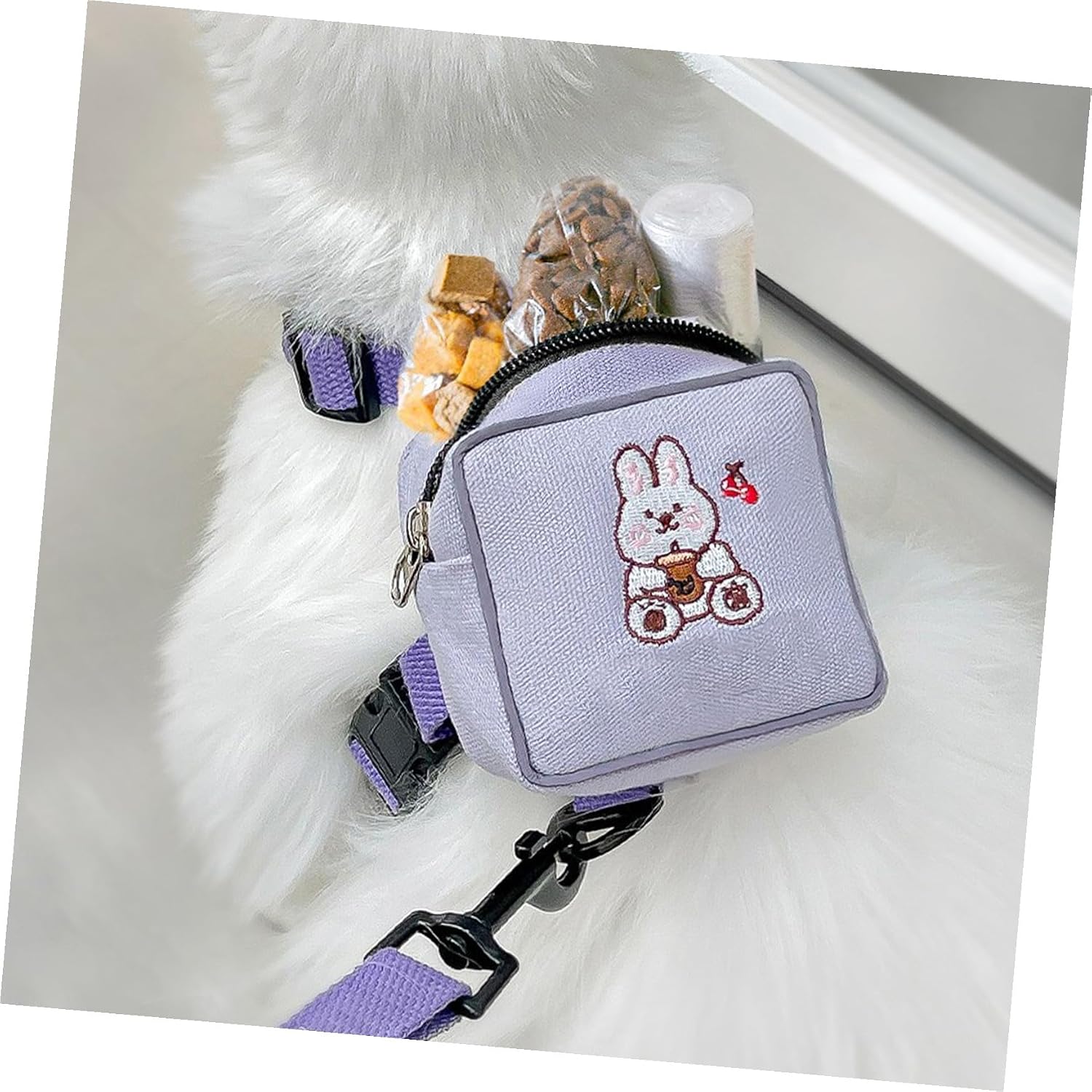 Mikikit Cat Vest Harness Leash for Small Dogs and Kittens Adjustable Polyester Backpack Style Reflective Straps for Outdoor Travel and Walking