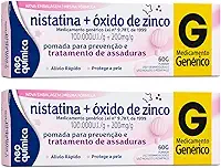 Kit 2 Pomada para Assaduras Nistatina, 60g, Cuidados no Dia a Dia, Adulto Unissex
