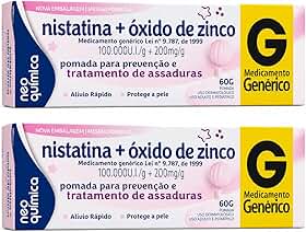 Kit 2 Pomada para Assaduras Nistatina, 60g, Cuidados no Dia a Dia, Adulto Unissex