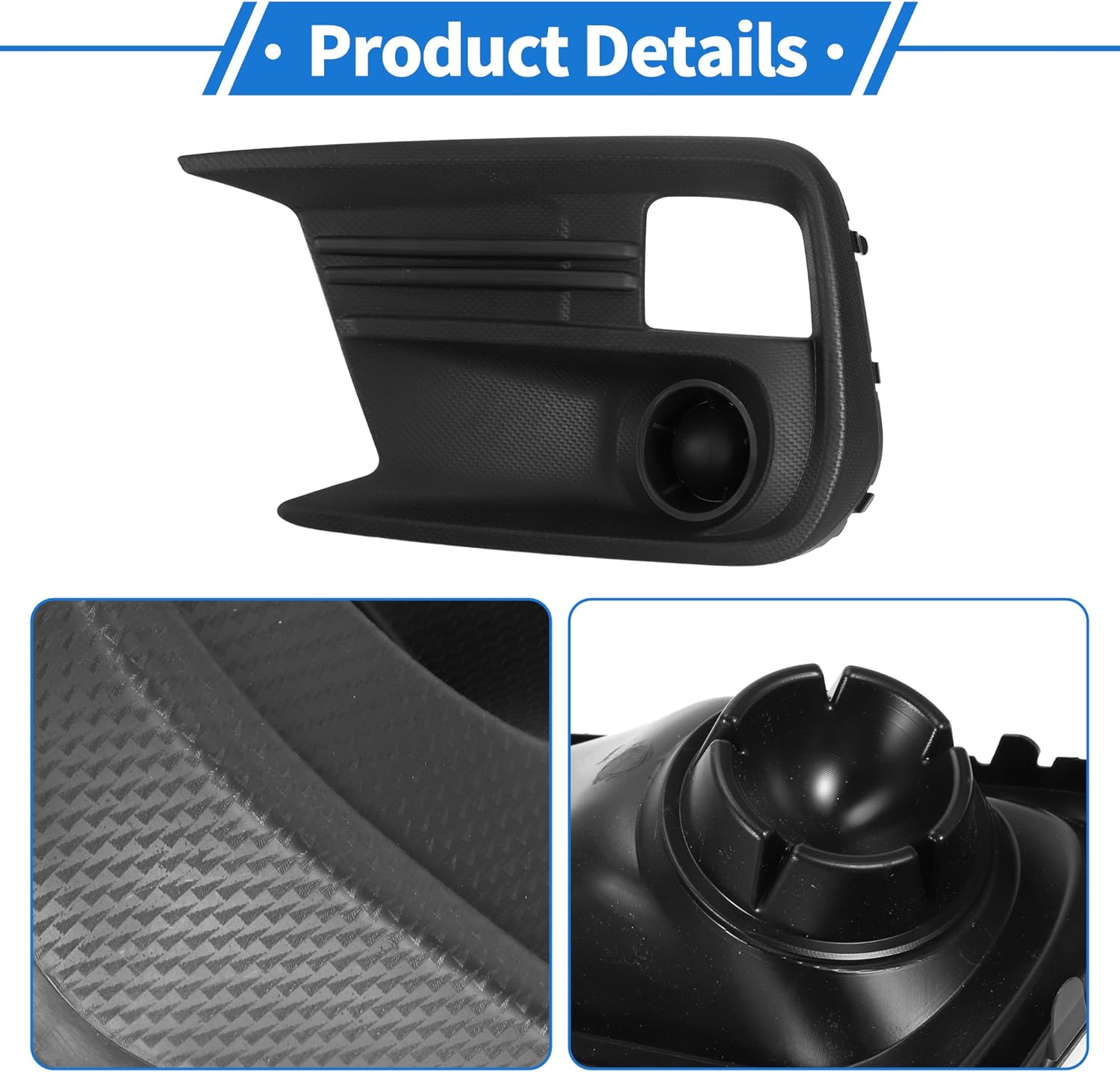 Fog Light Grill Front Lower Bumper Fog Light Cover Inserts No.57731VA370 for Subaru WRX 2018-2021 Black ABS 1 Pc Front Left Car