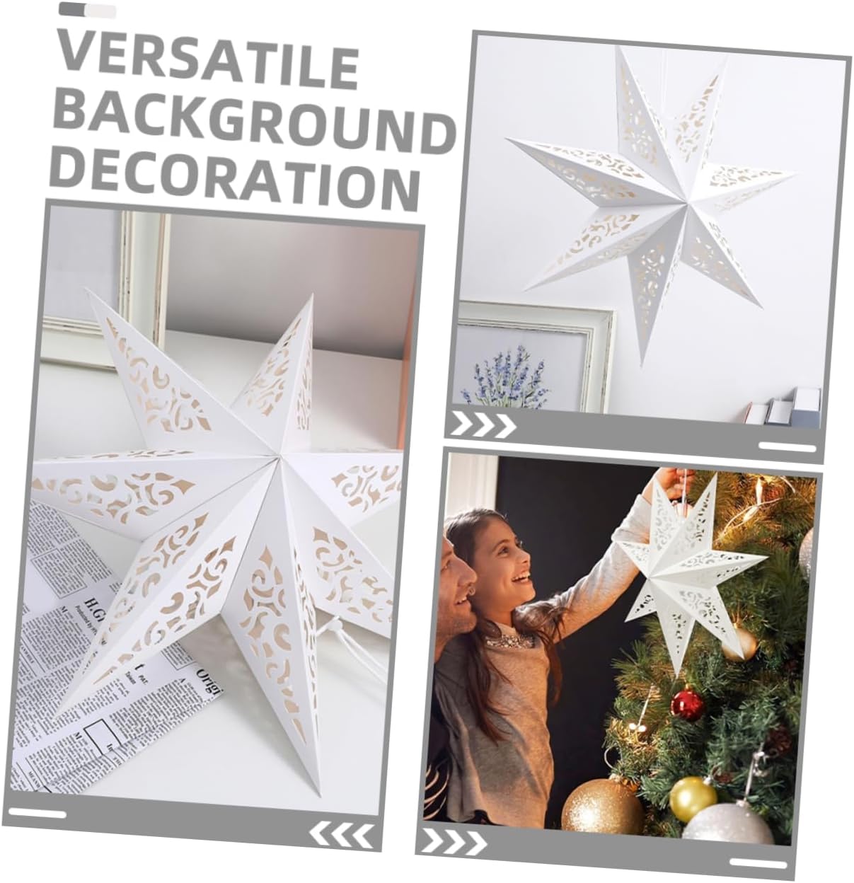 5Pcs Hanging Lampshades Star Decorations for Christmas Weddings and Holiday Displays Create Romantic Atmosphere with Enchanting Glow for Parties