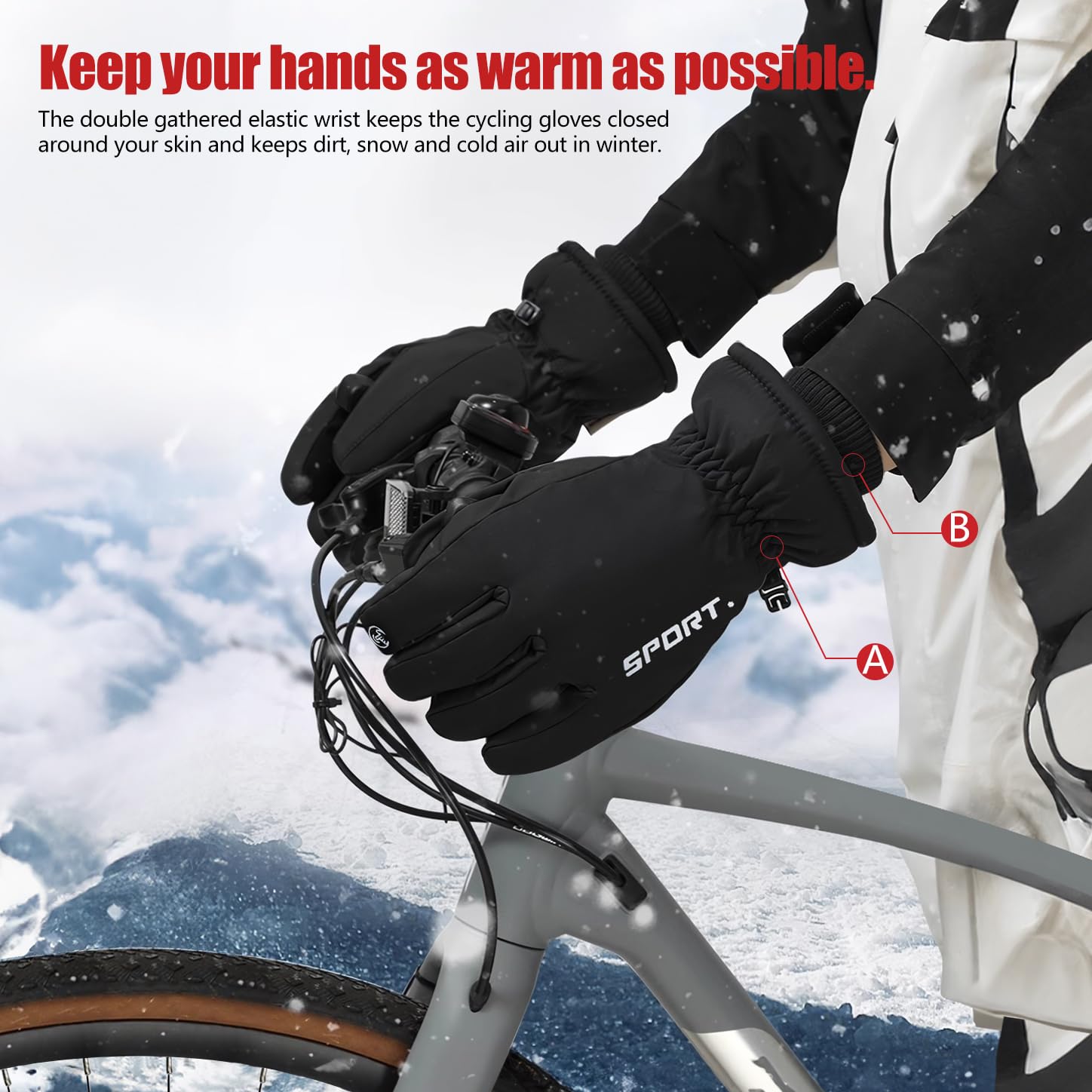Guantes de Esquí 3M Thinsulate Térmicos Impermeables Antideslizantes con Pantalla Táctil para Hombre y Mujer