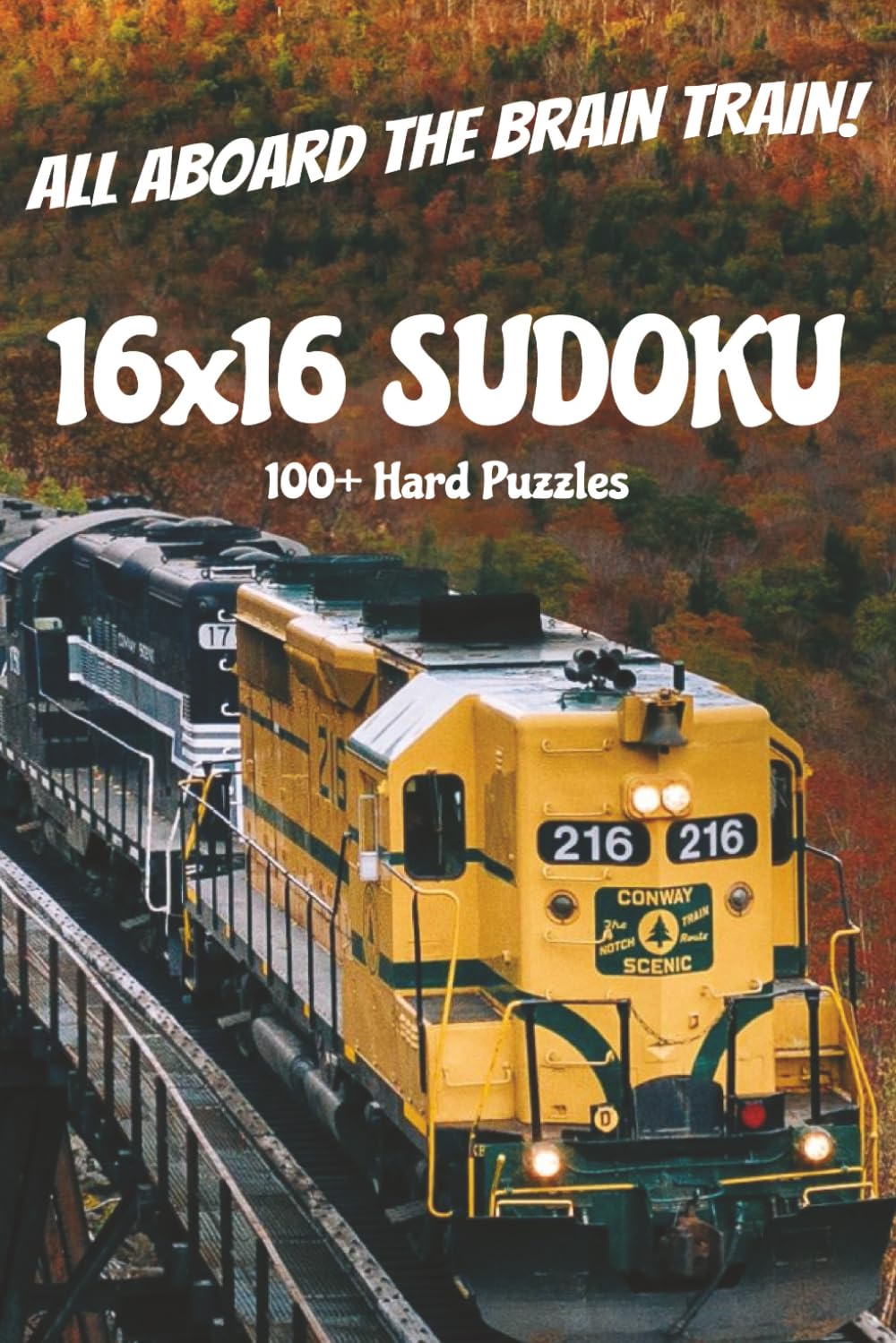 The Brain Train: The Ultimate 16x16 Sudoku Challenge: 100+ Hard Sudoku Puzzles | 6x9 Inches, 130 Pages | Solutions Included