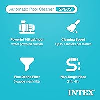 Vista 3 de INTEX Deluxe, aspiradora automática de piscina para suelo, presión lateral – Para piscinas más grandes – Limpia suelos y paredes de la piscina