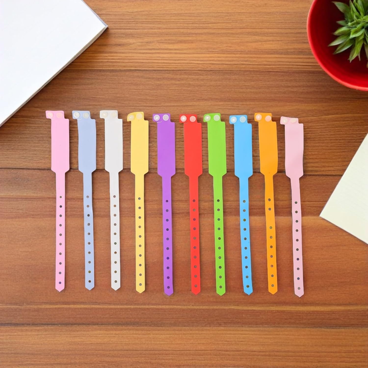 Hospital Patient Wristband PVC Identification Band Write-on | Reliable Inpatient Care, Waterproof Pvc Tamperproof Closure, Suited for Seniors and Adults in Busy Care Environments