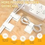 50-Pack Câblodistribution autocollante, fixation et organisation réutilisables des câbles de données, câblos de gestion des câbles, adaptés aux écouteurs, téléphones portables et appareils électroniques sous la table (blanc)