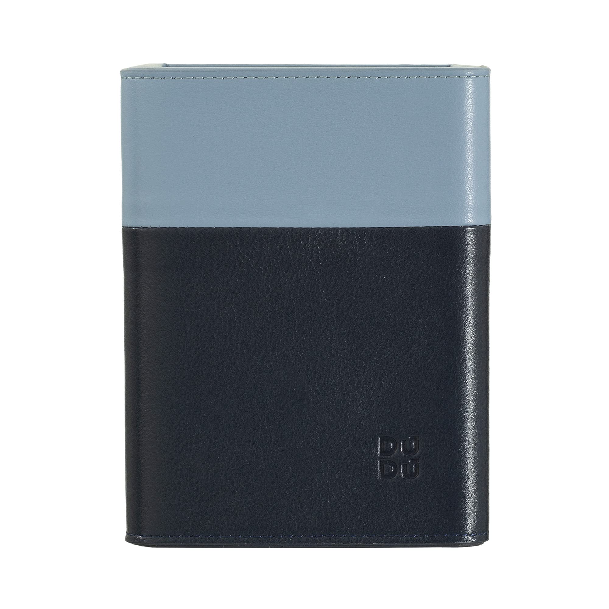 DUDU Portapenne da Scrivania in Pelle di Design, Porta Penne per Tavolo da Ufficio, Porta Matite Colorato Navy