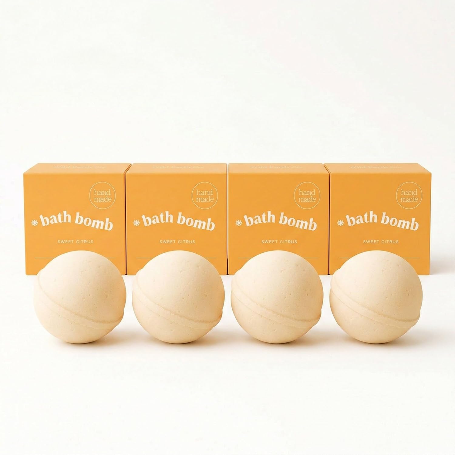 Unboxme Gifts Bath Bombs Gift Set for Women - 4 Pack Large 8 oz Moisturizing Spa Bath Bombs, Relaxing Aromatherapy, Orange