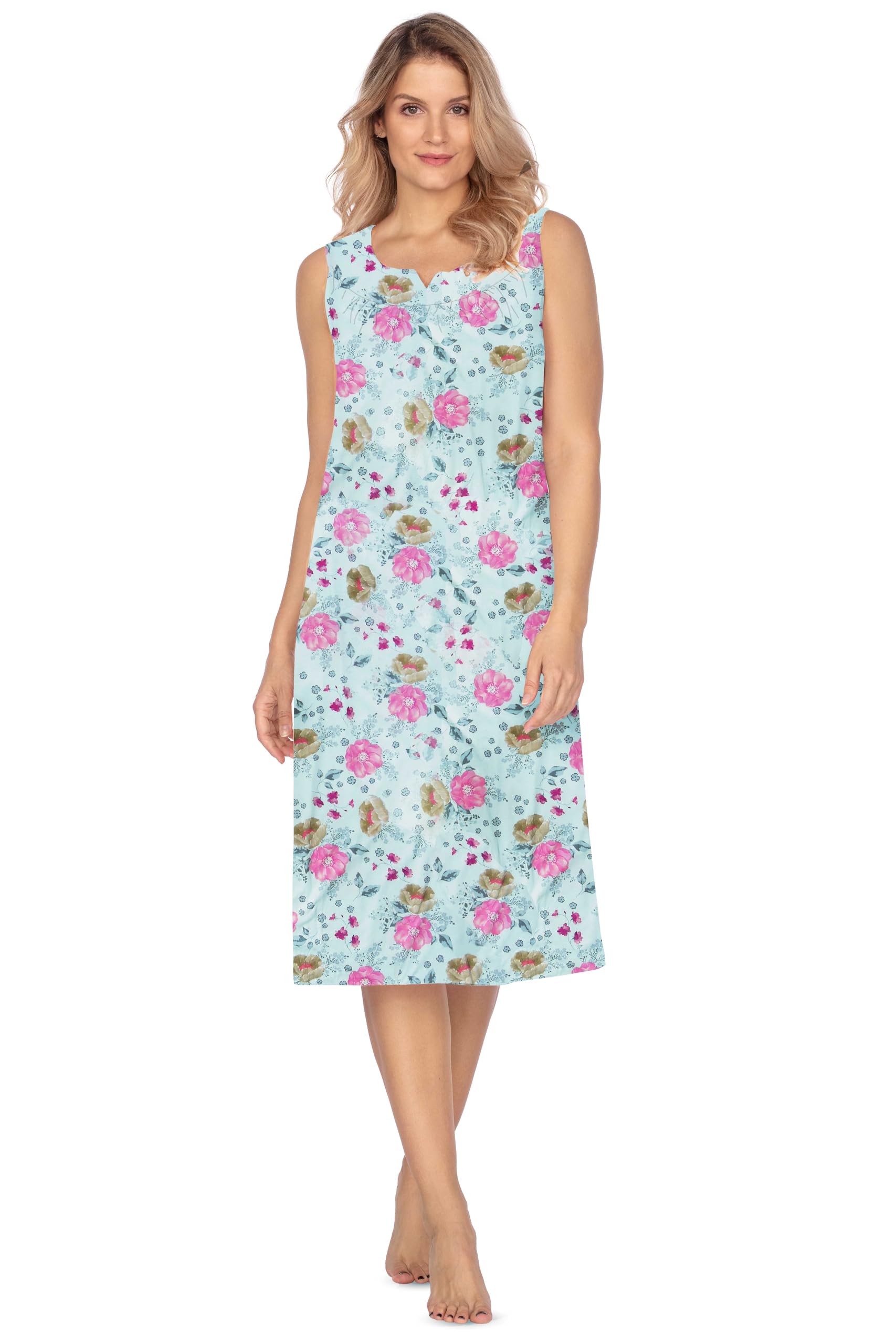 e.Femme® Camicia da notte donna Ana 1160 in cotone