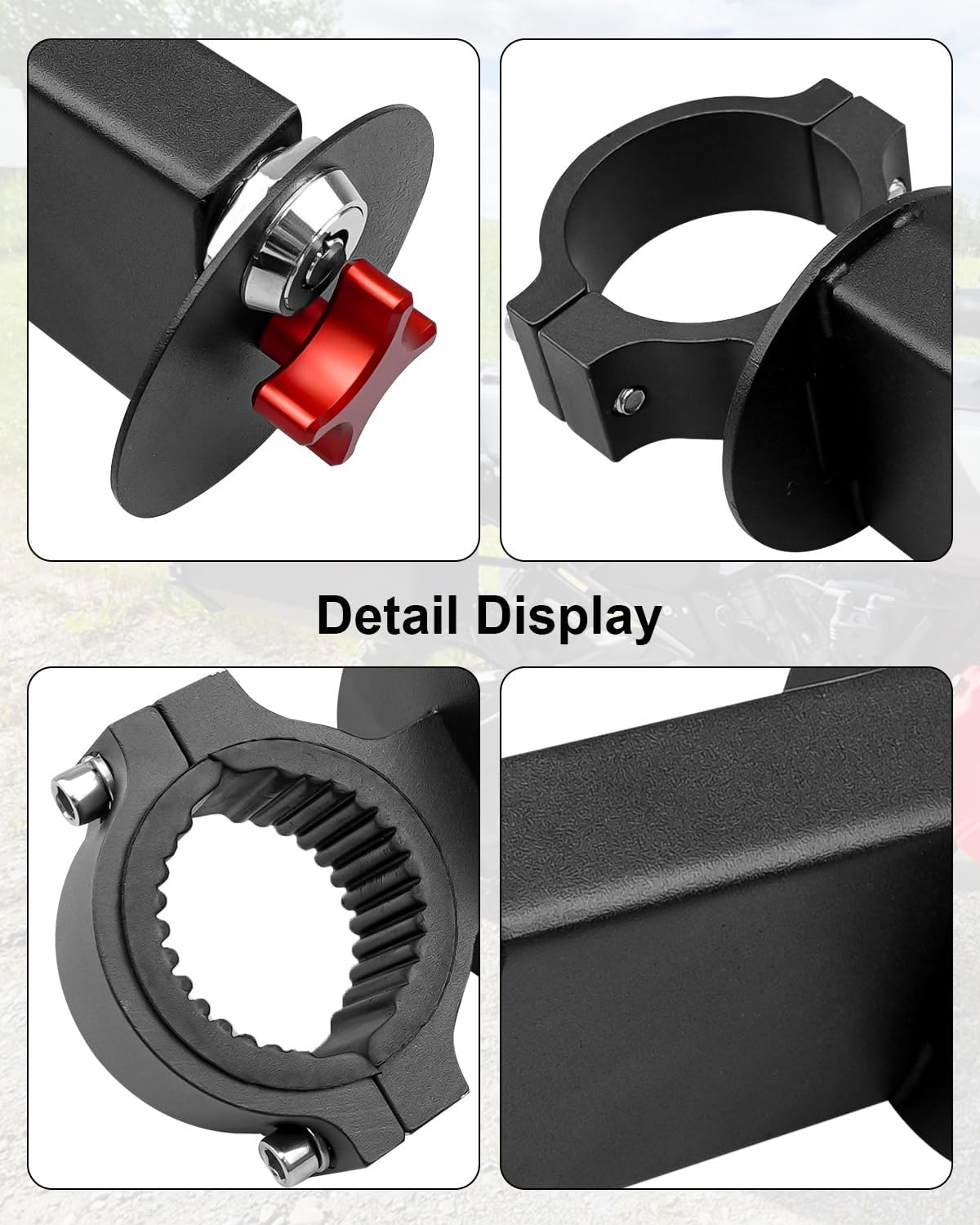 UTV ATV Gas Can Mount with Lock & Key for 1"- 2" Roll Bar, Water Tank Mounting Holder Fit for Polaris RZR Pioneer Yamaha Can Am Maverick X3 Talon Commander Arctic Cat Wildcat Kawasaki