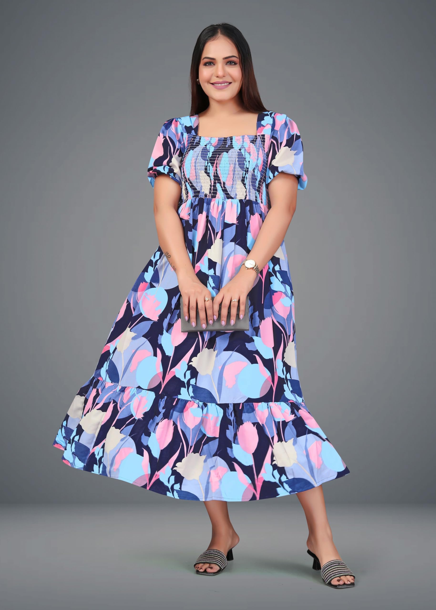 Women A-line Multicolor Dress_Group 3