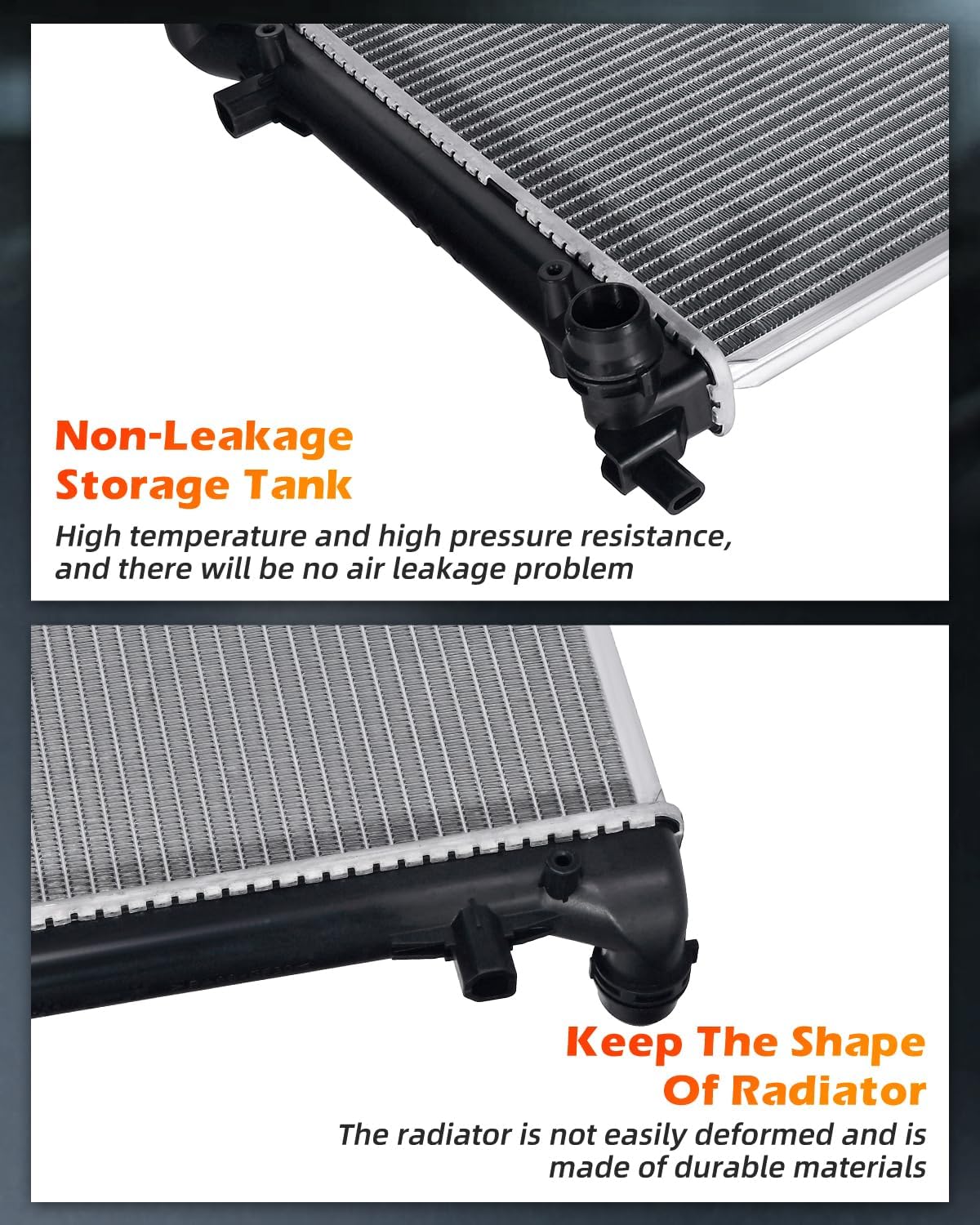 OCPTY Auto Parts Radiator Replacement for 2010-2014 for Volkswagen for Golf 2.5L 2008 for Volkswagen for GTI 2.0L 2005-2010 for Volkswagen for Jetta 2.5L 2006-2009 for Volkswagen for Rabbit 2.5L