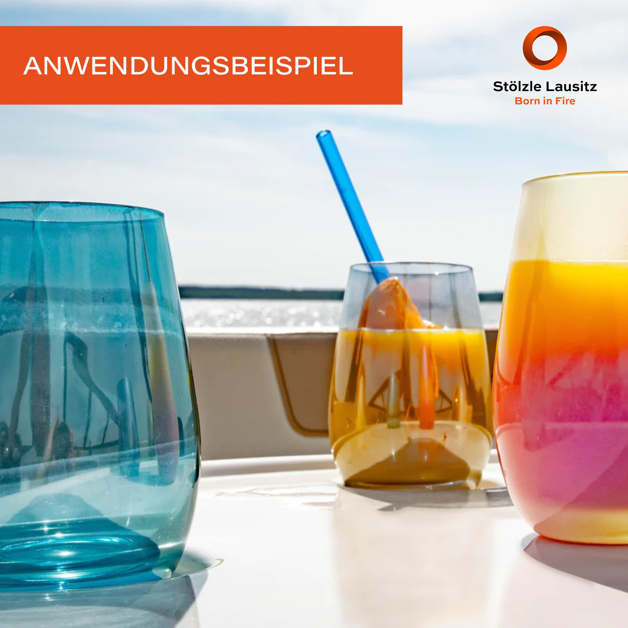 Stölzle Lausitz Vasos Longdrink Mirror Turquesa Set de 6 – 465 ml Vasos Altos de Cristal para Agua Zumo y Cócteles – Diseño Espejado Moderno – Sin Plomo – Resistentes – Aptos para Lavavajillas