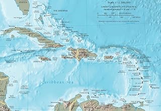 Gifts Delight Laminated 17x12 Poster: SSRW Social Studies Resource Website - Map of Caribbean Region