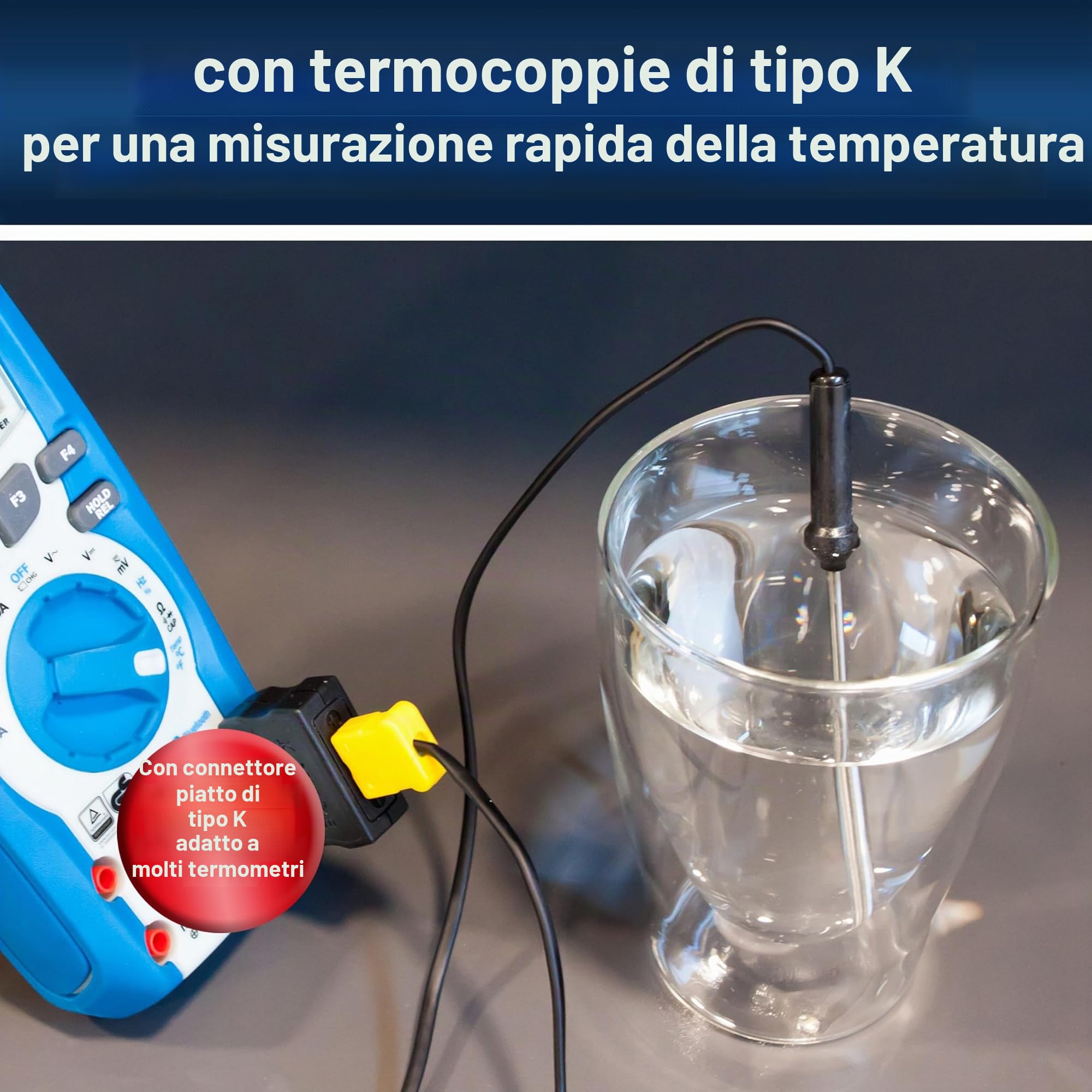 Peaktech P 8200 - Set di Accessori di Misurazione per Multimetro Digitale, Cavi di Prova, Cavi da Laboratorio, Clip a Coccodrillo - 14 Pezzi, Borsa Inclusa