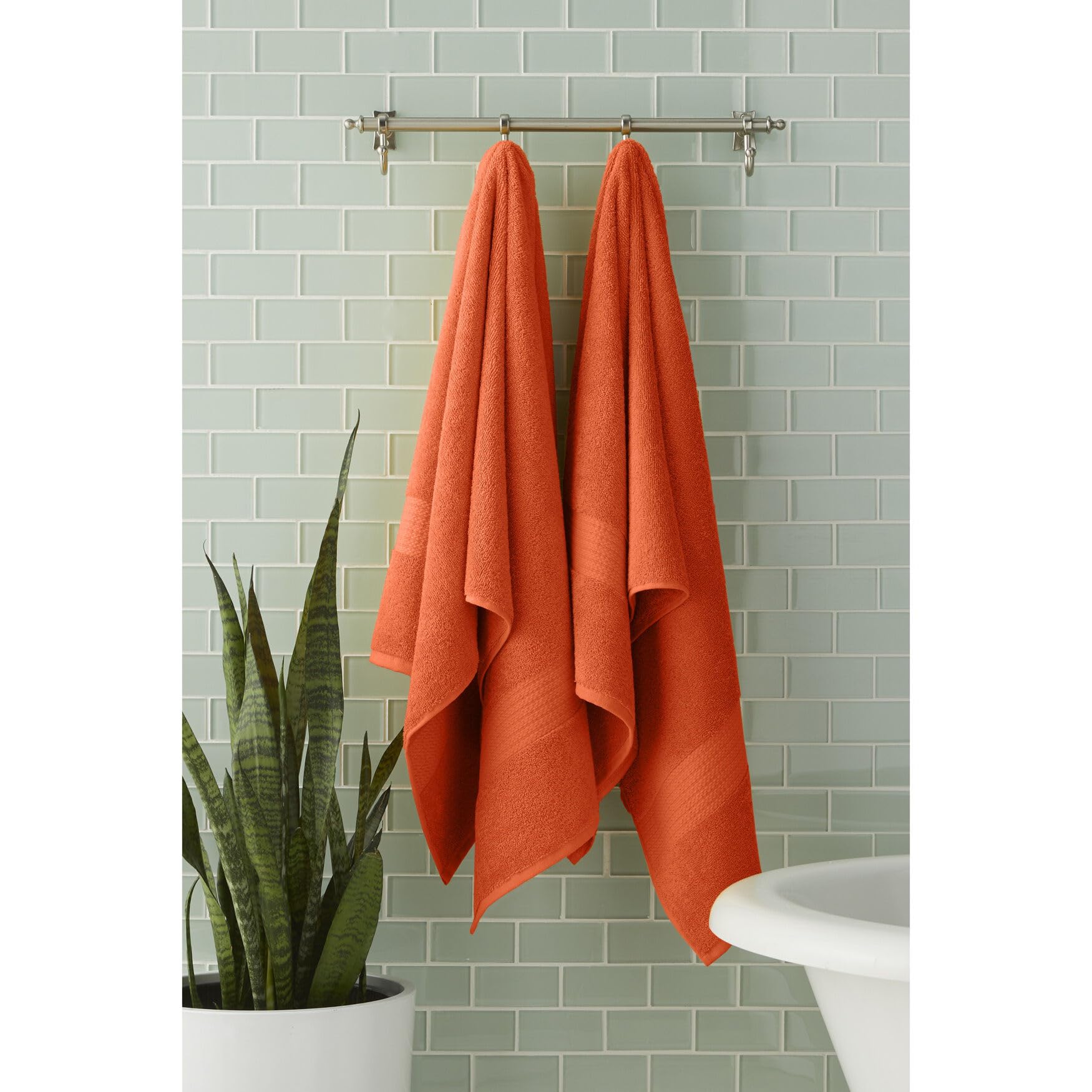 BrylaneHomeBrylaneHome Set of 2 Towels, Cayenne Orange