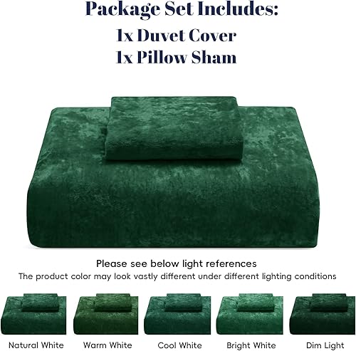 Miniatura 103 de PHF - Juego de funda de edredón de pana ligera, tamaño California King, 3 piezas de mantas, con cierre con botón, 8 lazos en las esquinas, suave