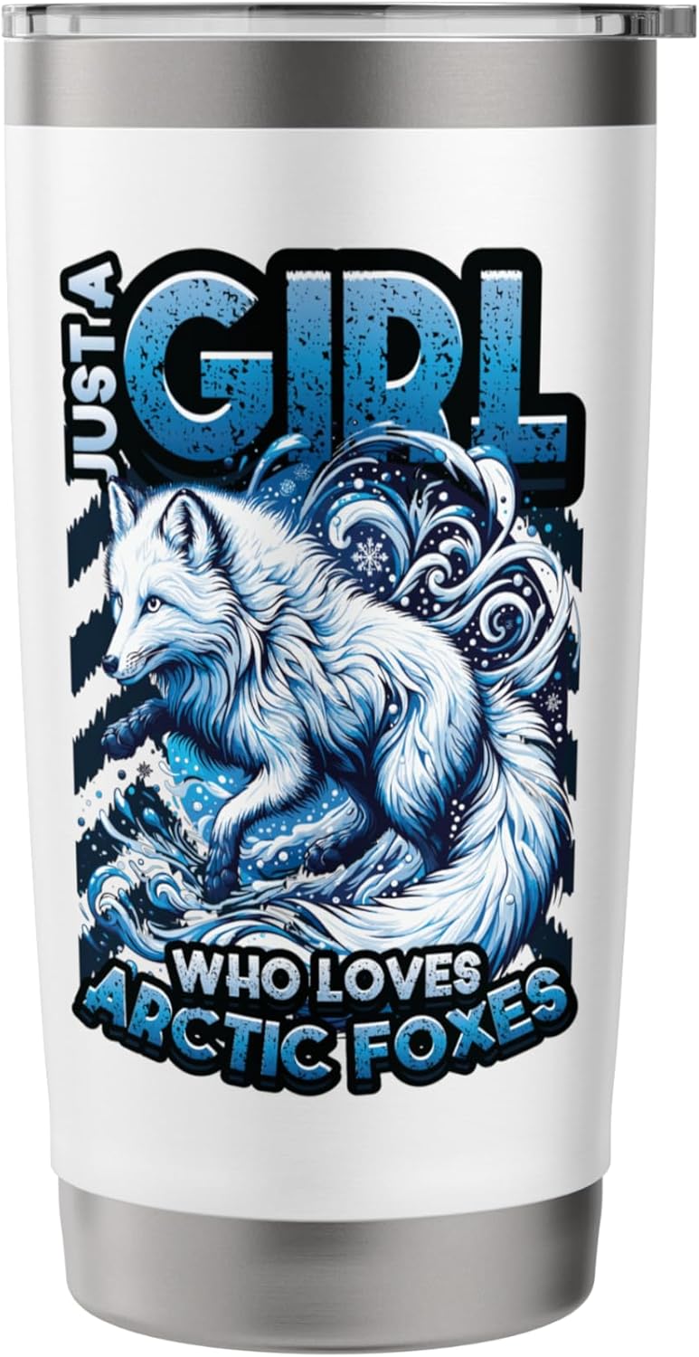 Just A Girl Who Loves Arctic Foxes Stainless Steel Insulated Tumbler - Image 3