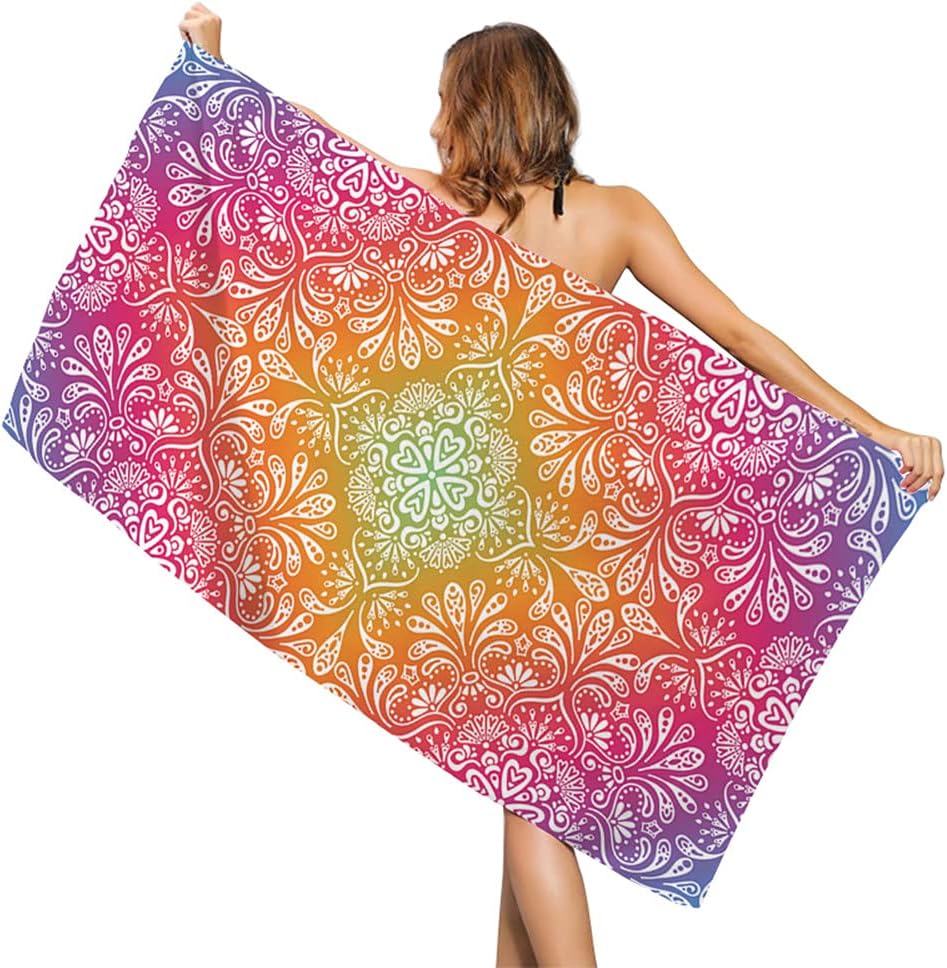 Amazon.co.jp Berocia ビーチタオル 大判 おしゃれ 砂がつかない 速乾 マイクロファイバー バスタオル スイムタオル