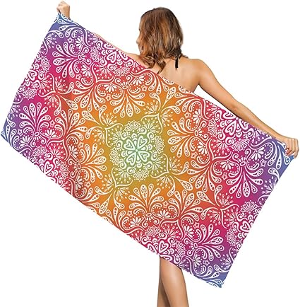 Amazon Co Jp Berocia ビーチタオル 大判 おしゃれ 砂がつかない 速乾 マイクロファイバー バスタオル スイムタオル 軽量 吸水 旅行 砂浜 海水浴 約80 160cm 色45 ホーム キッチン