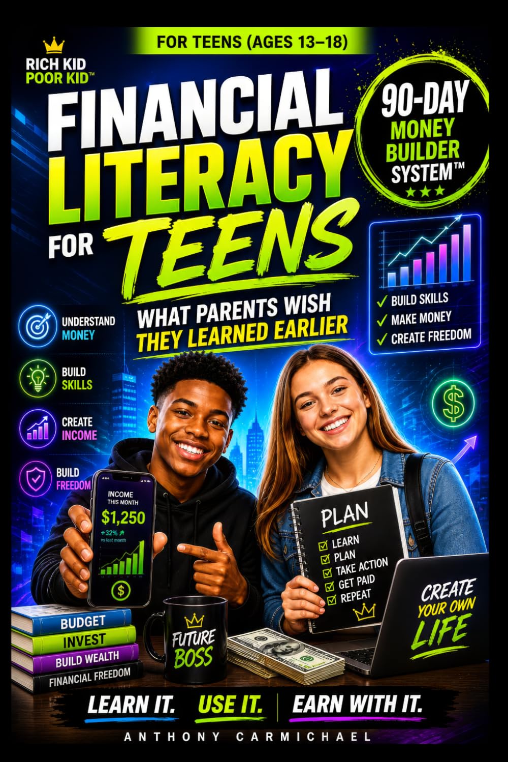 Financial Literacy for Teens: What Parents Wish They Learned Earlier: A 90-Day Step-by-Step System to Teach Money Management, Saving, Budgeting, and ... Kid Poor Kid: Real World Skills Curriculum)