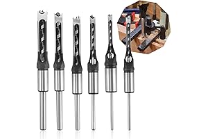 6-Piece Square Hole Drill Bit Set: Precision Woodworking Solution