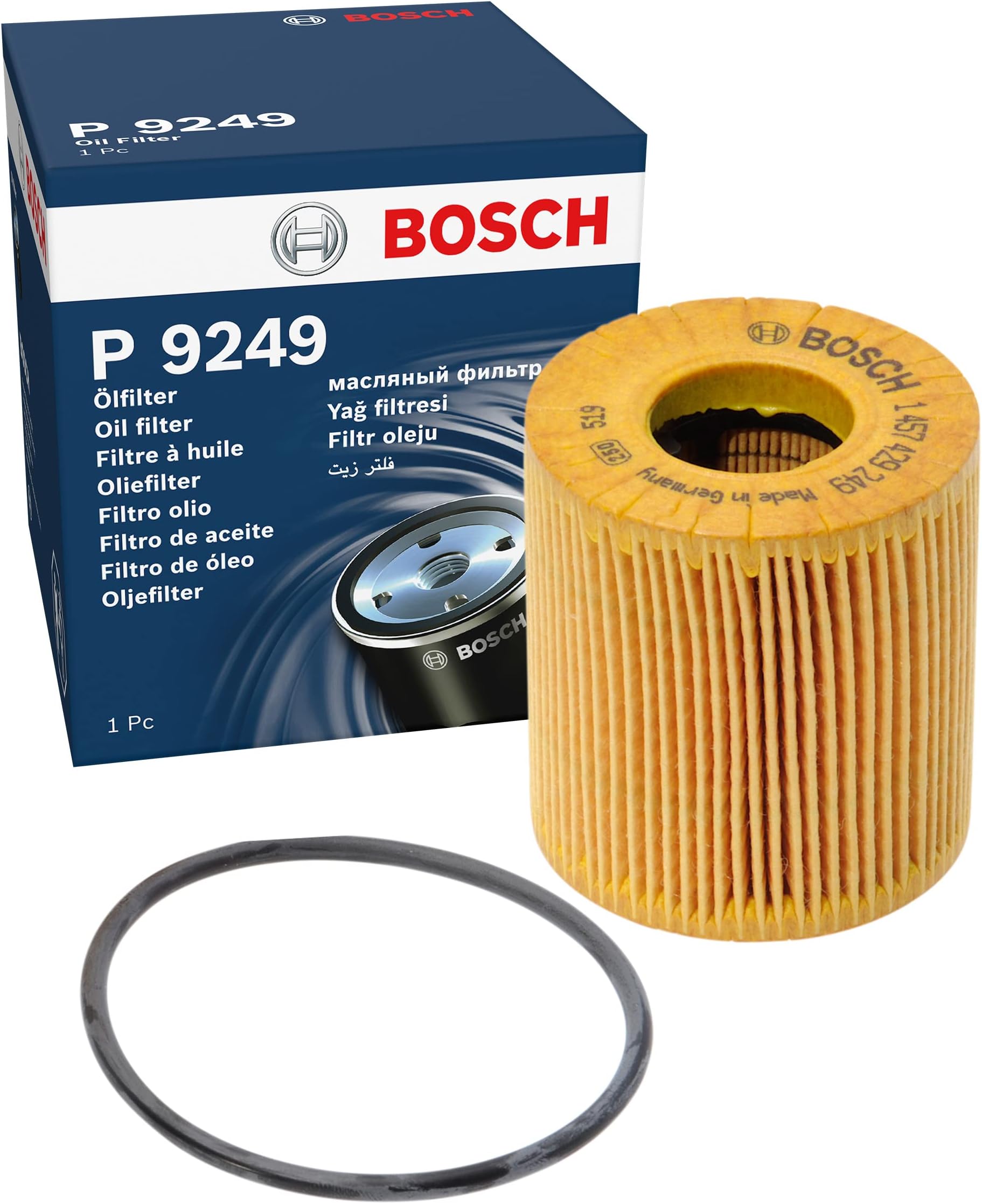 P9249 Car Oil Filter - Separates Soot and Metal Particles from Engine Oil - Provides Reliable Engine Lubrication