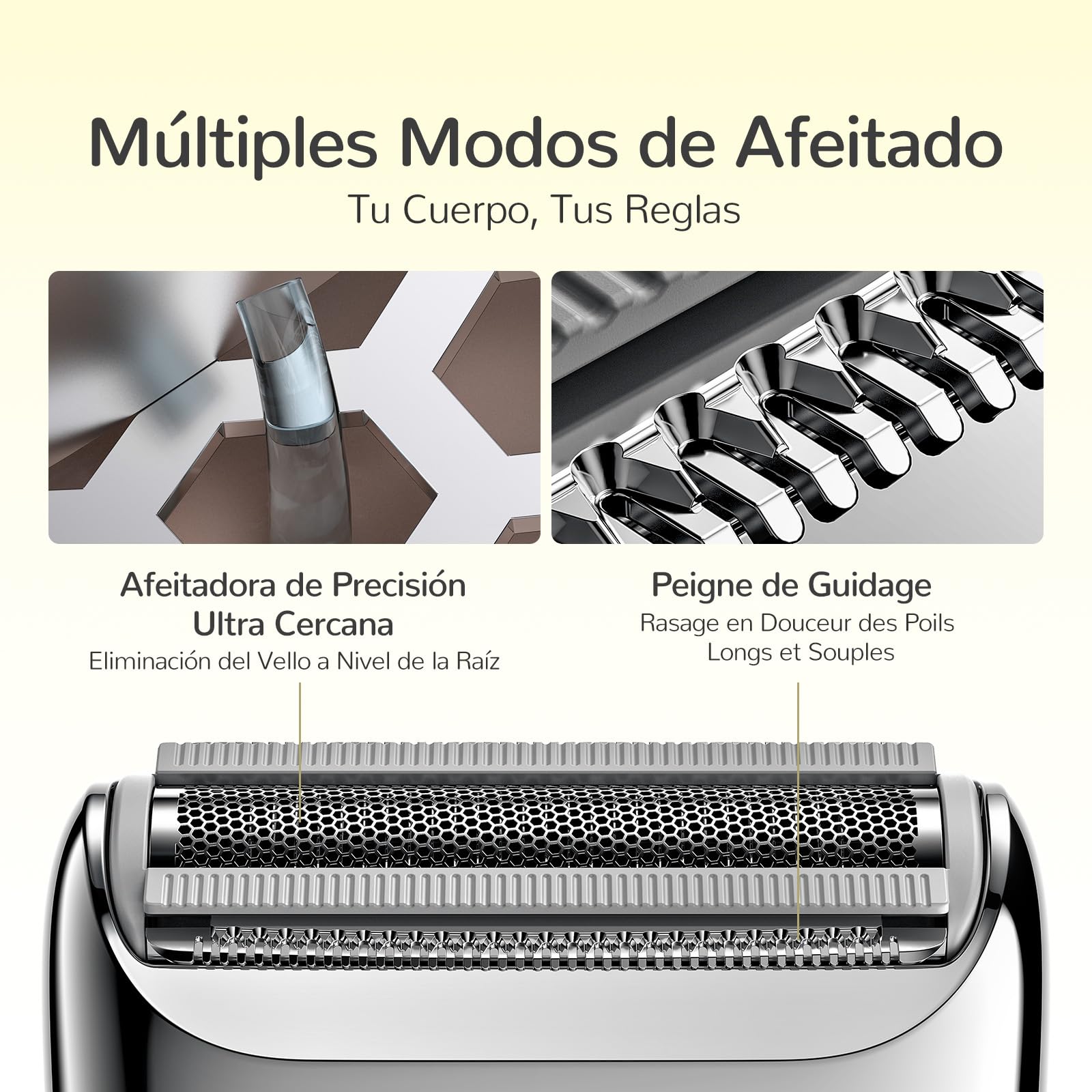 Yoose Mini Afeitadoras Eléctricas para Mujer, Depiladora Electrica Femenina Maquina Depilar Zona íntima para Bikini Cuerpo Axilas Brazos Piernas, IPX7 a Prueba de Agua Recargable e Inalámbrica, Crema