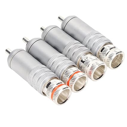 Ketsicart Plug, 4pcs Accommodates Up to 9mm Wire Diameter Brass Conductor Connector for Signal Line