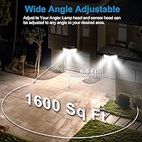 Vista 3 de AmeriTop Solar Lights Outdoor, 2 Pack LED High Brightness Cordless Solar Motion Sensor Lights; 3 Adjustable Heads, 270° Wide Angle Illumination