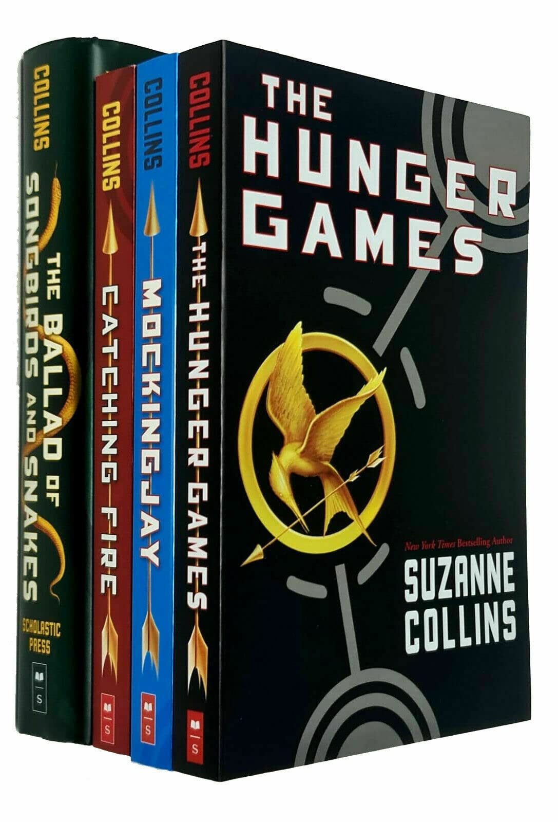 Suzanne Collins Hunger Games Collection 4 Books Set (The Hunger Games, Catching Fire, Mockingjay,The Ballad of Songbirds and Snakes) Paperback