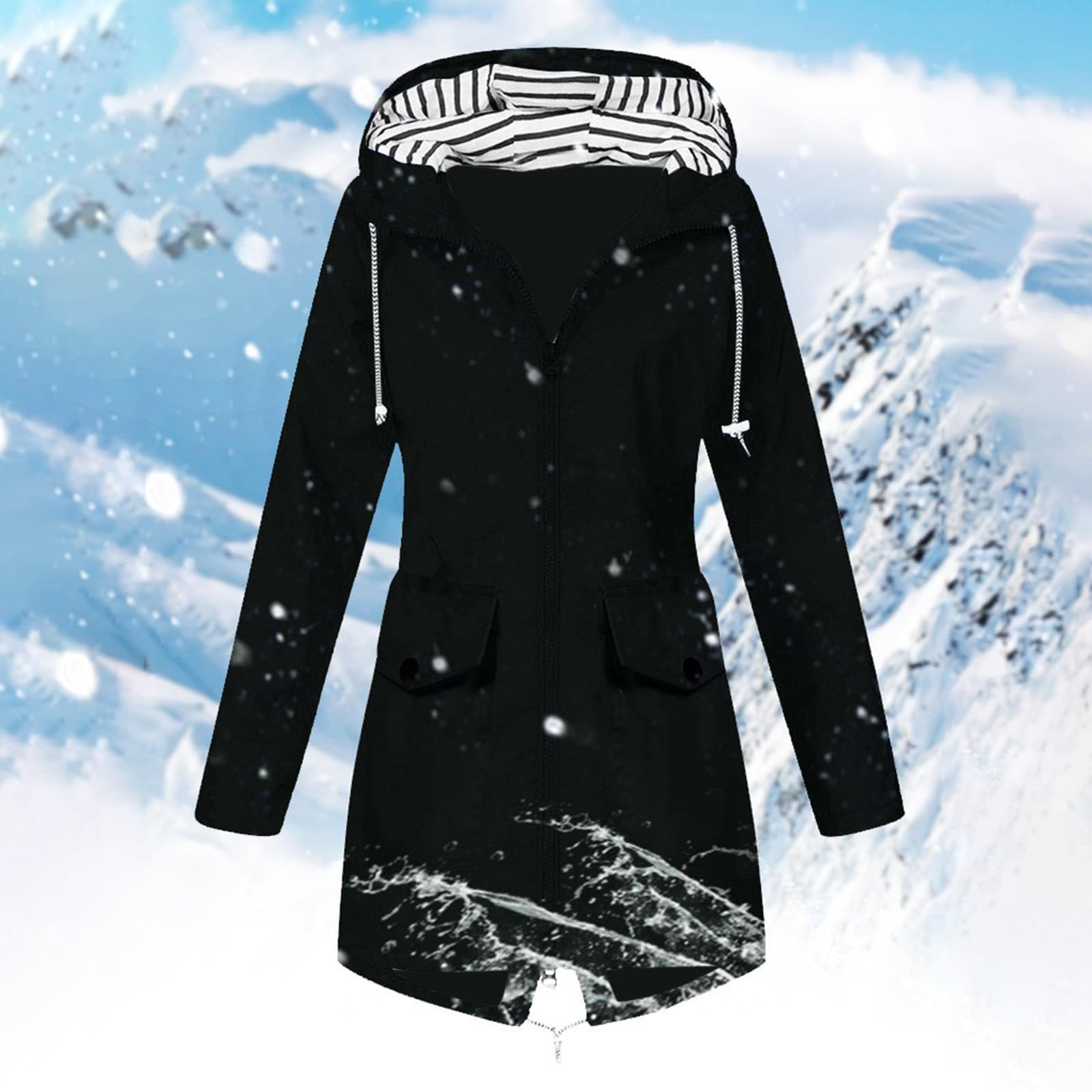 Chaqueta de senderismo para mujer, impermeable, transpirable, chaqueta térmica forrada para el tiempo libre, chalecos de entretiempo, chaqueta deportiva con cremallera completa, chaqueta de