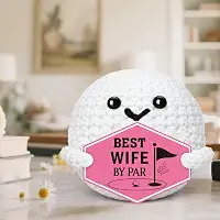 Presente para esposa - presentes de aniversário para sua namorada do marido, ideias românticas para aniversário de namorados elefante branco presente de dia das mães - crochê artesanal golfe