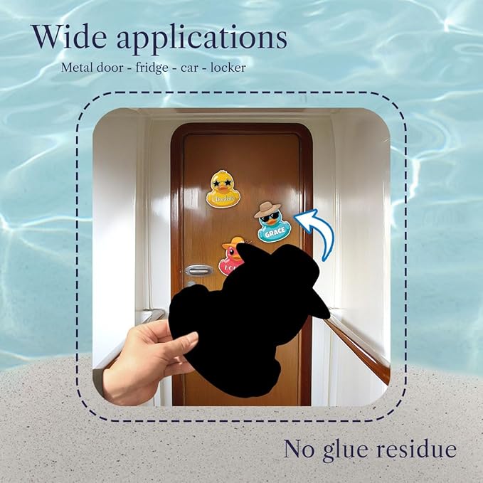 Iman Personalizado para Puerta de Crucero - Pato con Nombre - Grande miniatura 4